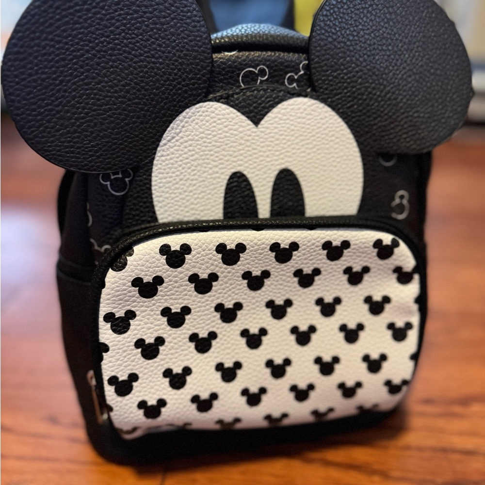 Kids Mickey Mouse Backpack - Black and White